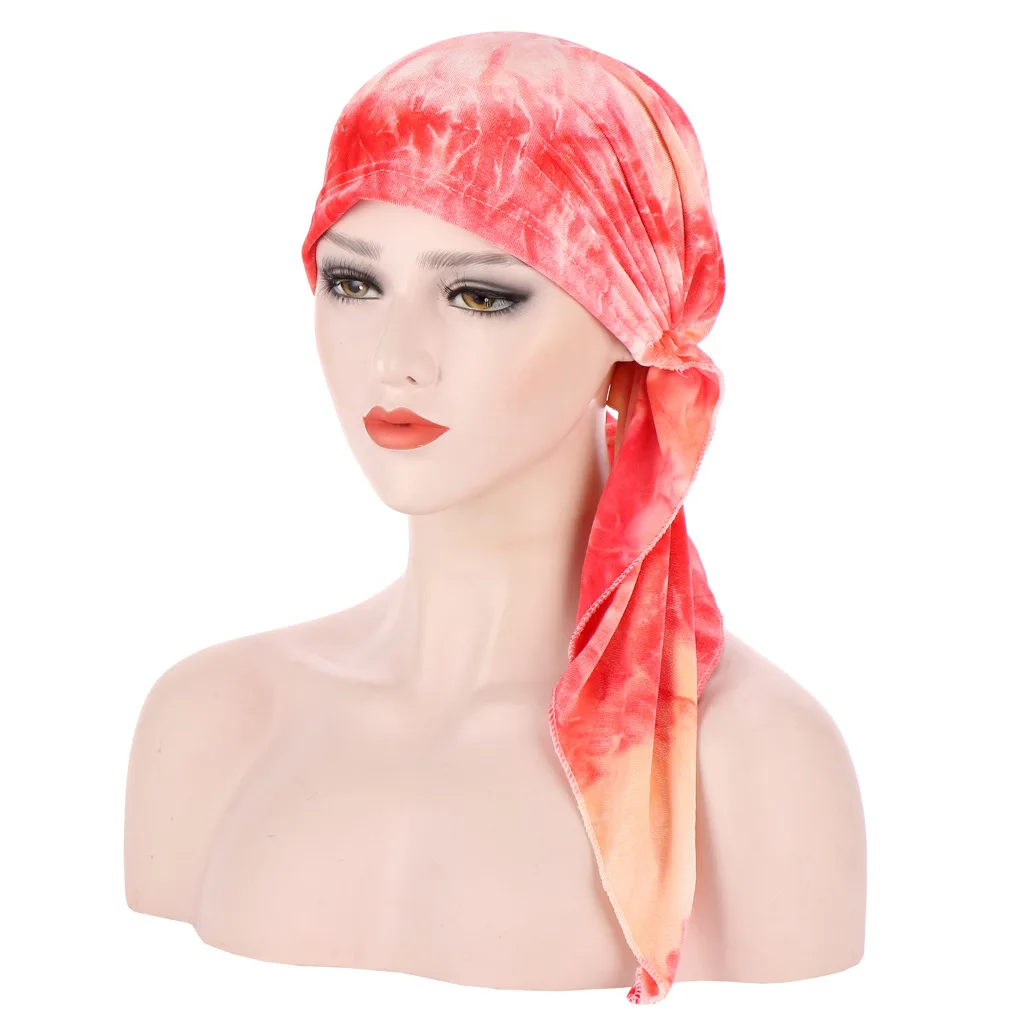 

Women Muslim Fashion Hijab Cancer Chemo Print Hat Turban Head Cover Hair Loss Scarf Wrap Beanies Women Hats