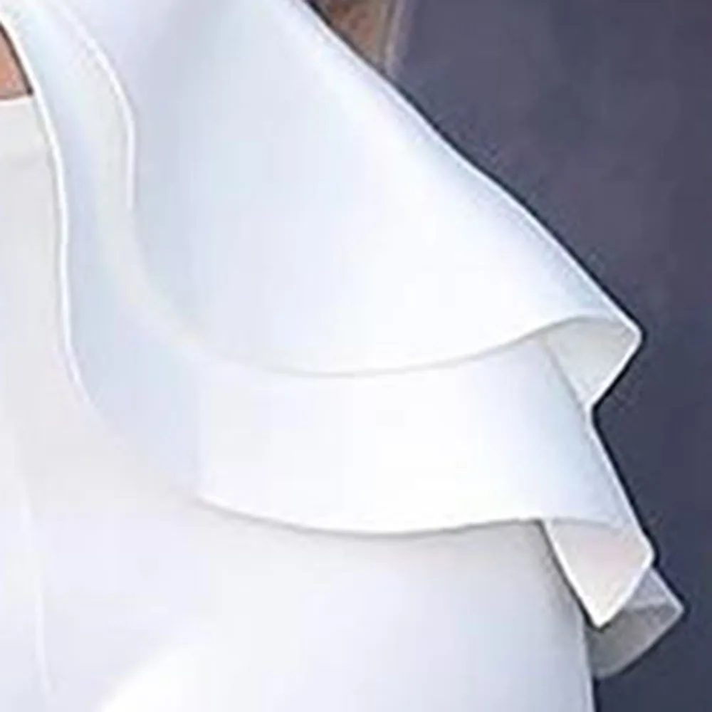 Женский комплект из двух предметов однотонный топ с длинным рукавом и оборками