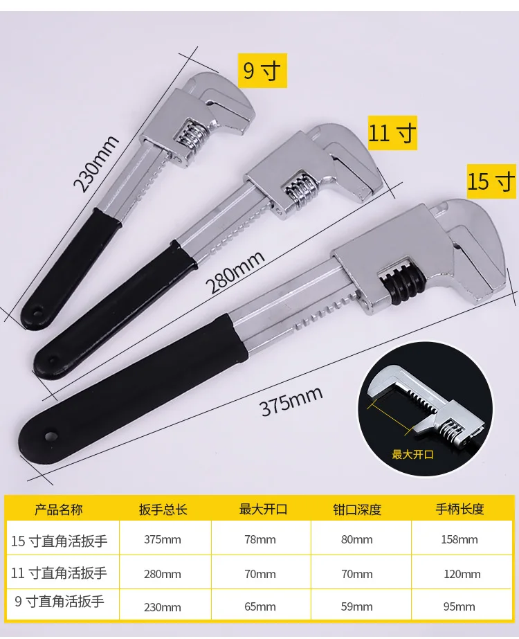 Multi-function wrench open large right angle adjustable Spanner water pipe clamp pump plier Open End Wrench | Инструменты
