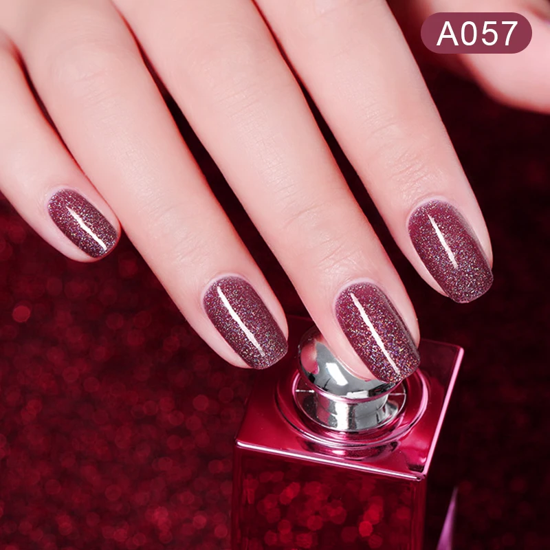 Блестящий Гель-лак для ногтей Vernis полуперманентный УФ-лак с платиновым