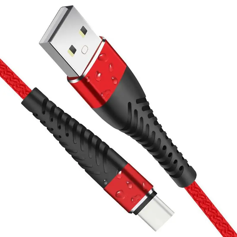 

Type C Cable 2.4A Fast Charging Cord 100/200/300cm Type C Quick Charging Nylon Braided Data Transfer Cable For Android Phone