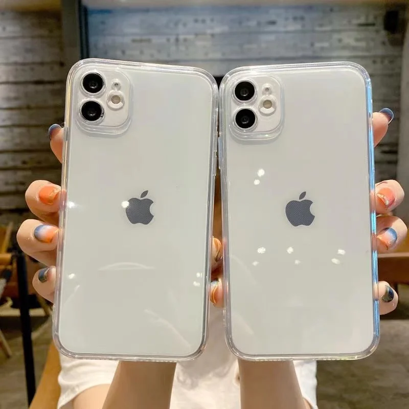 

Чехол-накладка для iPhone 12, 11 Pro Max, XR, X, XS, 6, 7, 8 Plus, прозрачный
