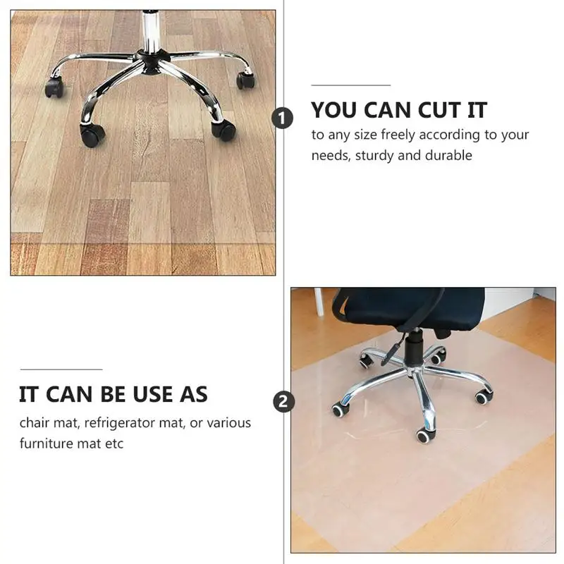 

PVC Non-slip Mat Transparent Chair Mat Carpet Cushion Floor Protector