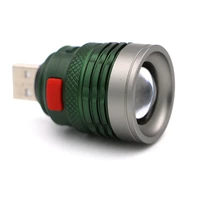 mini portable flashlight filling light zoomable lighting supply aluminum alloy usb interface 3 gear outdoor lighting tool