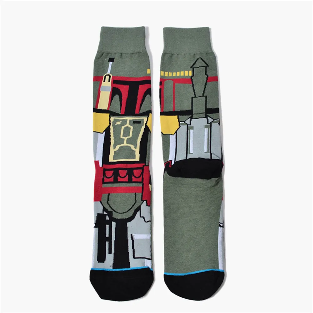 1 пара мужской теплая одежда с рисунками героев мультфильмов принтом носки