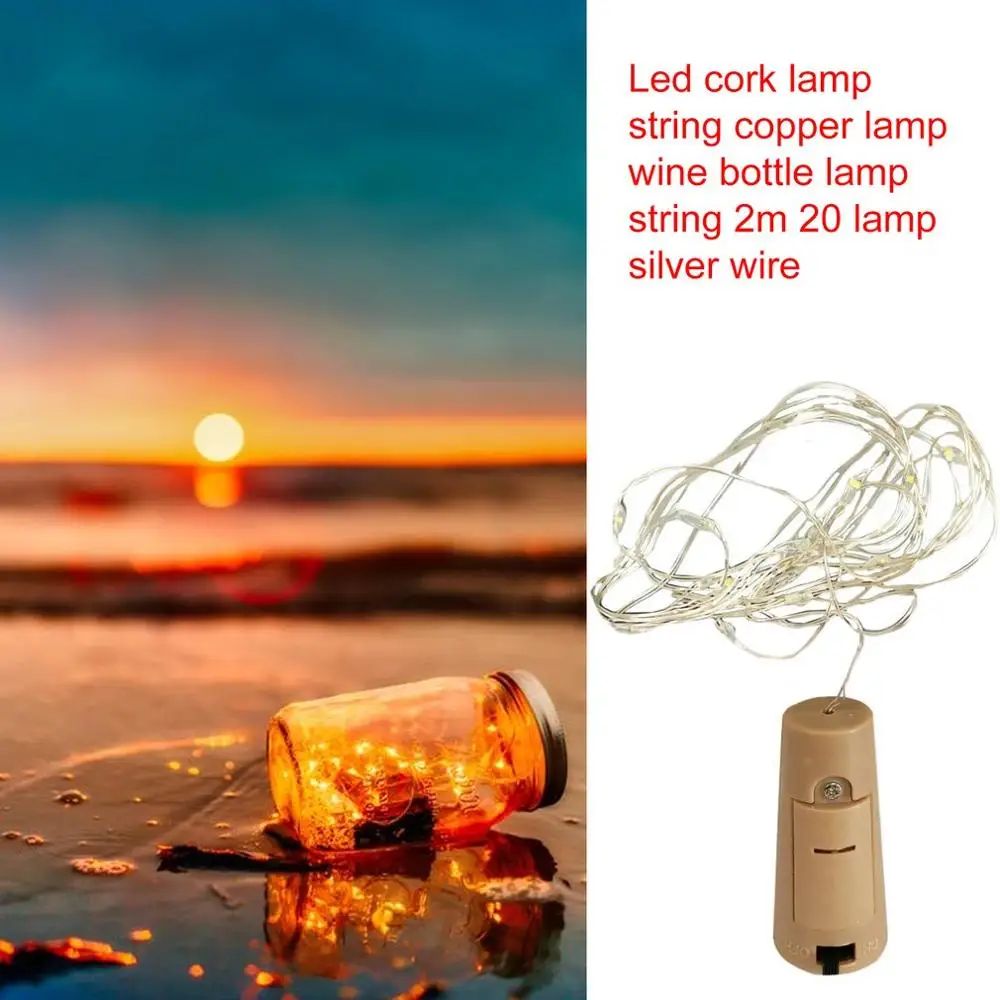 2 м 20 светодиодный гирлянда в форме винной бутылки на солнечной батарее