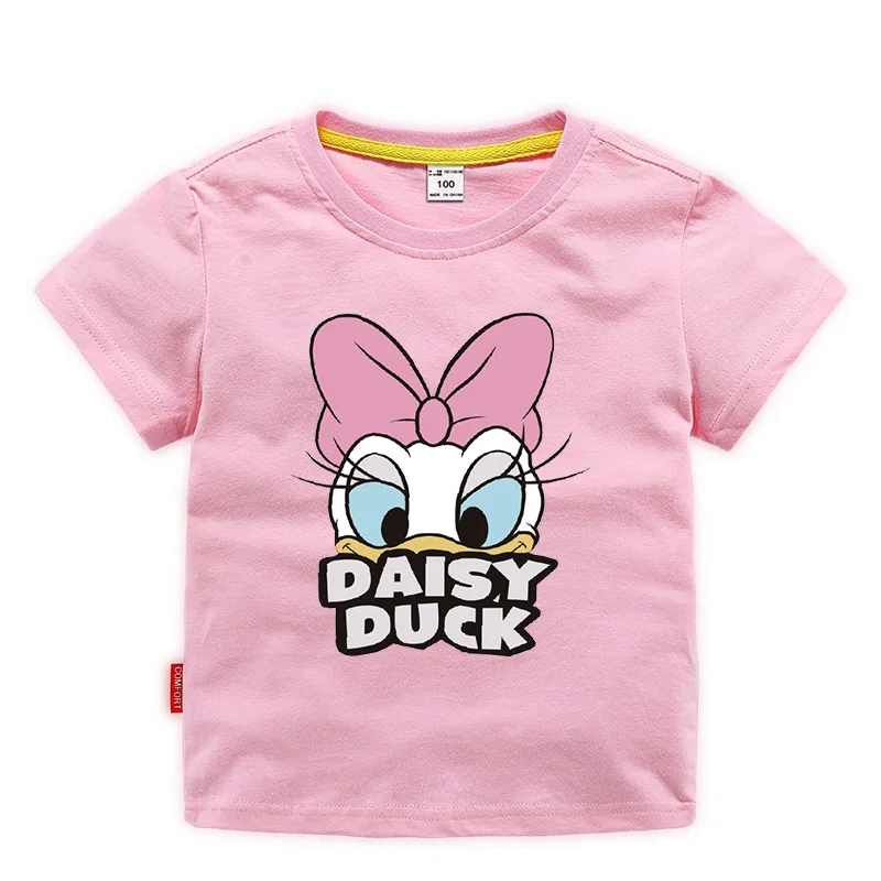 Disney Дональд Дак летние Мультфильмы для девочек мальчиков мультфильмы футболки