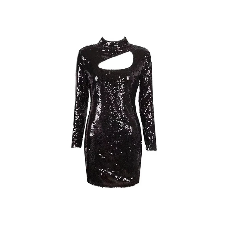 Женское Повседневное платье с длинным рукавом круглым вырезом и