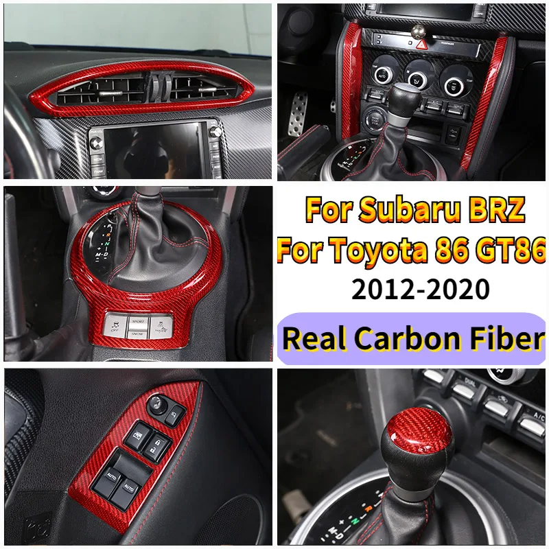 

real carbon fiber For Subaru BRZ ZC6 For Toyota86 GT86 2012-2020 Car Gear Shift Cup Holder Air Conditioning Trim Car Accessories