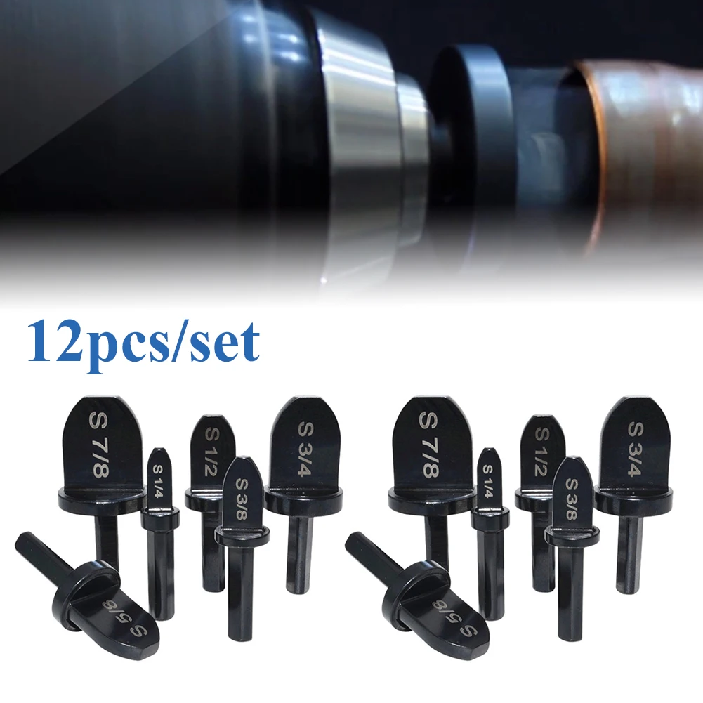 

Steel Tube expander Reamer Drill Bit Set With 1/4 3/8 1/2 5/8 3/4 7/8 Bits Black