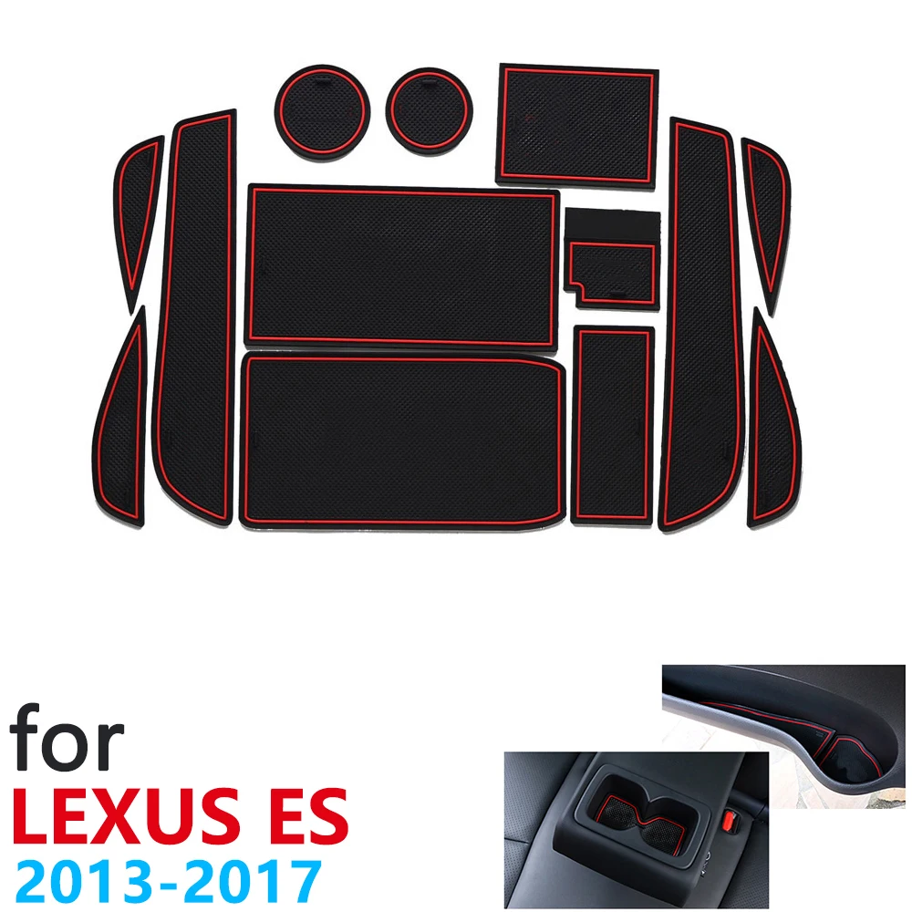 Противоскользящий резиновый коврик для подстаканника дверной с желобом Lexus ES ES250