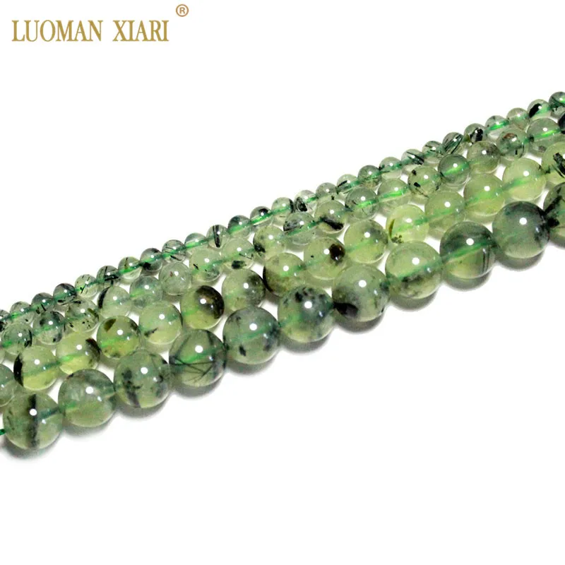 Натуральный камень зеленый Prehnite бусины 6 8 10 мм круглые свободные бусины для самостоятельного изготовления ювелирных изделий браслет или ожерелье с шармами 15 дюймов
