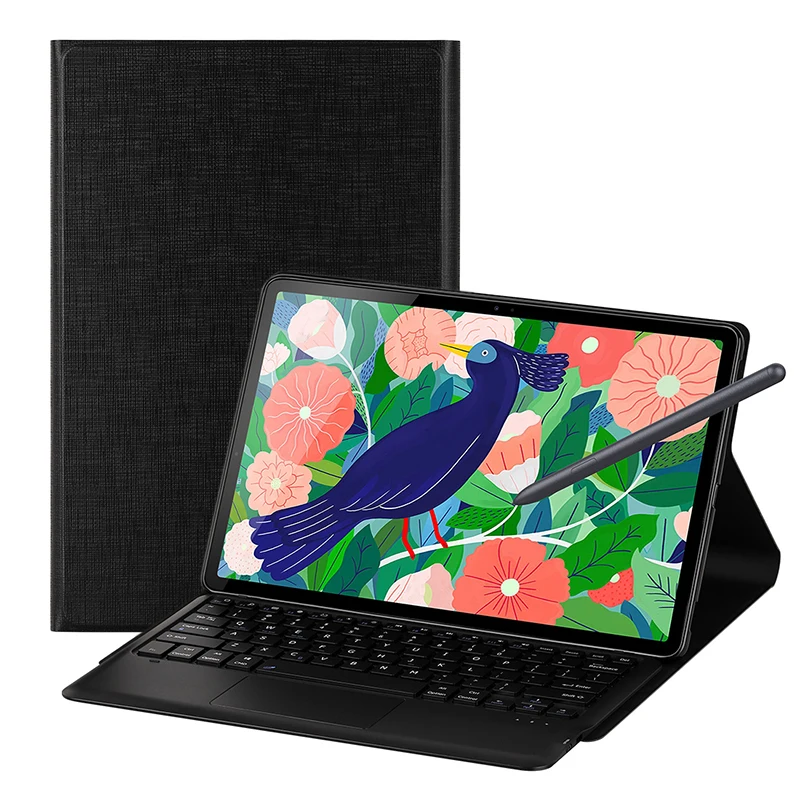 Чехол с клавиатурой для Samsung Galaxy Tab S7 чехол планшета Bluetooth и стилусом 12 4 дюйма 11