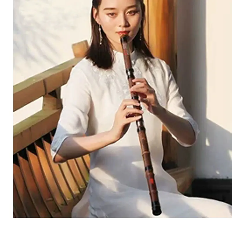 Flauta De Bambu Musical De Bambu Furos Para Iniciantes Roxo Com 8