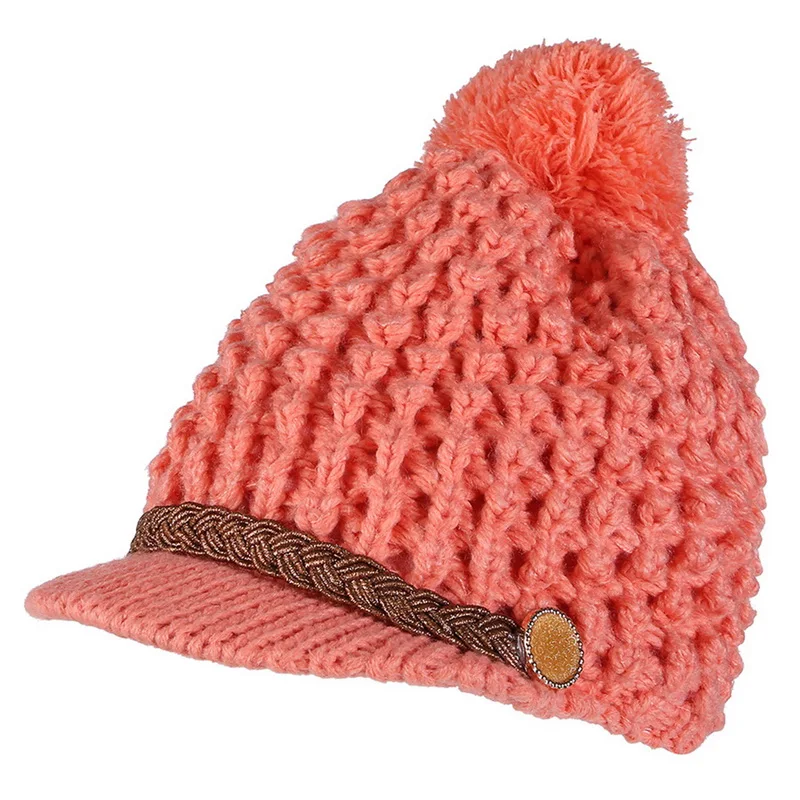MoneRffi модная женская утепленная шерстяная вязаная шапка Двойная Внутренняя плюс