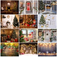 wooden board christmas backgrounds for photography winter snow snowman gift baby newborn portrait photo backdrops 210316slt 01