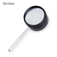35x handheld magnifying glass optical lens with metal handle magnifier high magnification loupe for reading jewelry senior