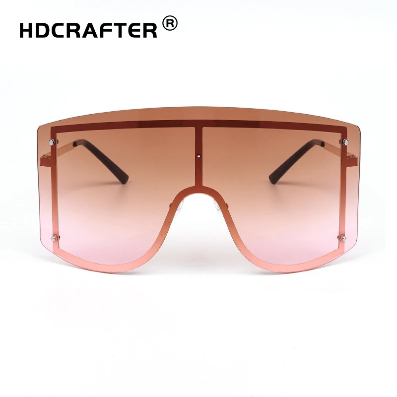 Большие очки градиентные солнцезащитные для женщин модные квадратные без оправы