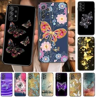 beautiful butterfly pattern phone case hull for samsung galaxy a70 a50 a51 a71 a52 a40 a30 a31 a90 a20e 5g a20s black shell art