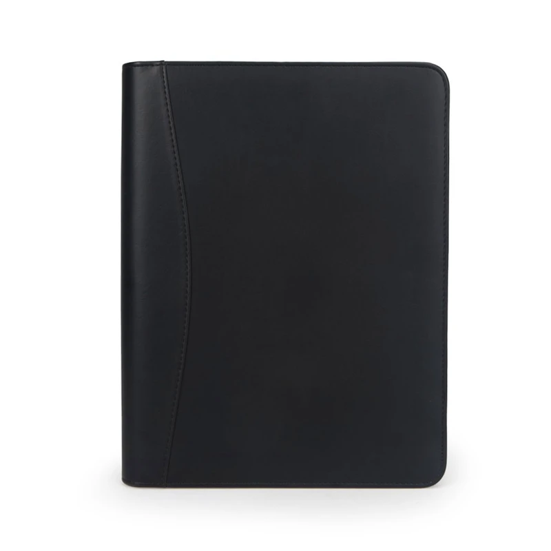 А4 Вегетарианская кожа 3 кольца Портфолио Binder бизнес Padfolio с блокнотом для