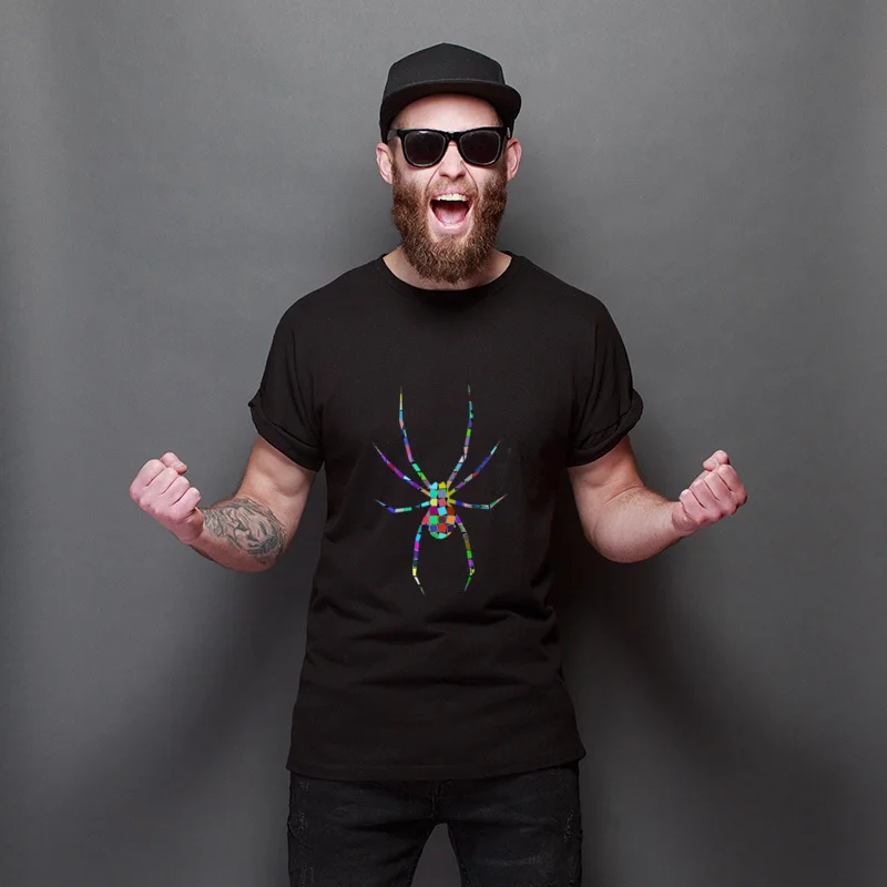 

Birthday Day Spider Autumn 3D Printed T Shirt Slim Fit Cotton TShirts Men's Leisure T-Shirt For Adult