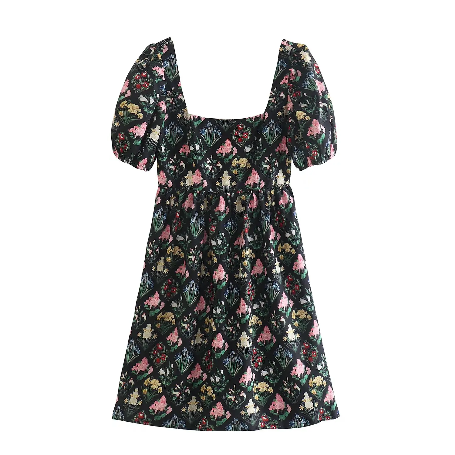 

Женское мини-платье на бретельках с открытой спиной