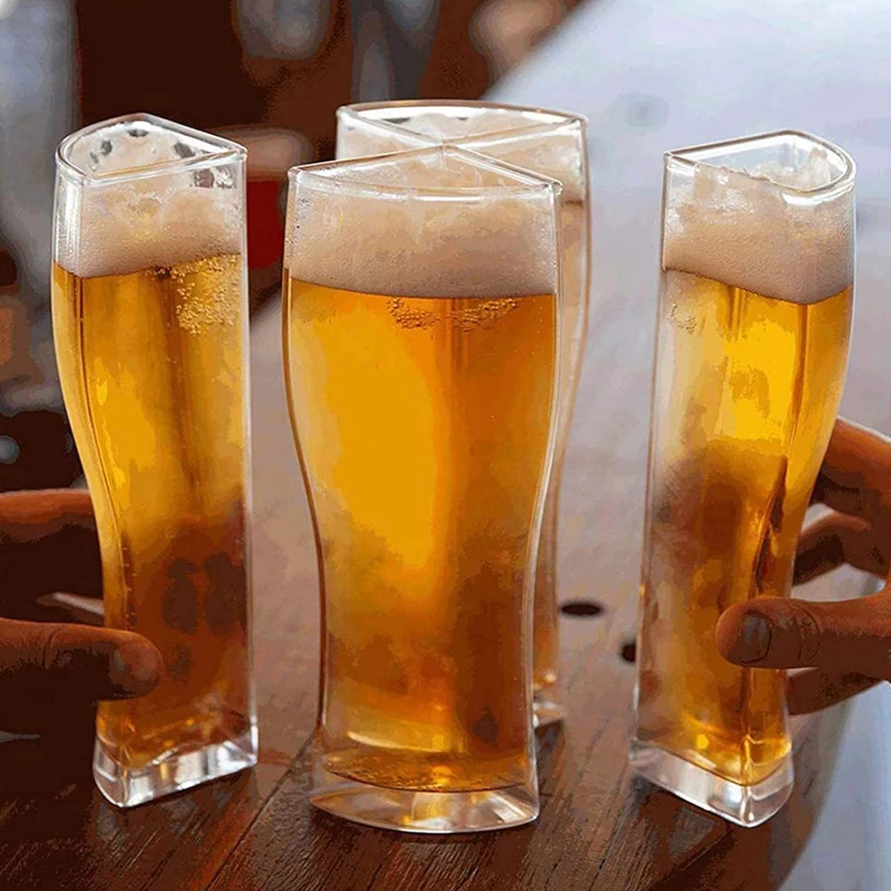 Супер чашки Schooner стеклянные пивные кружки набор 4 в 1 подключенная прозрачность