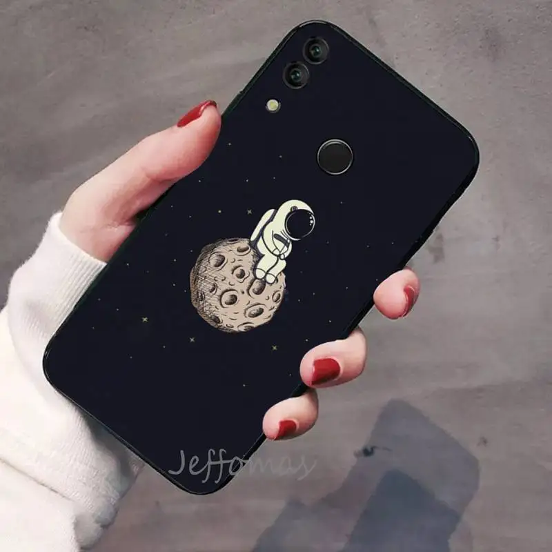 

Funny cute astronaut painting Phone Case For Huawei Honor view 7a5.45inch 7c5.7inch 8x 8a 8c 9 9x 10 20 10i 20i lite pro