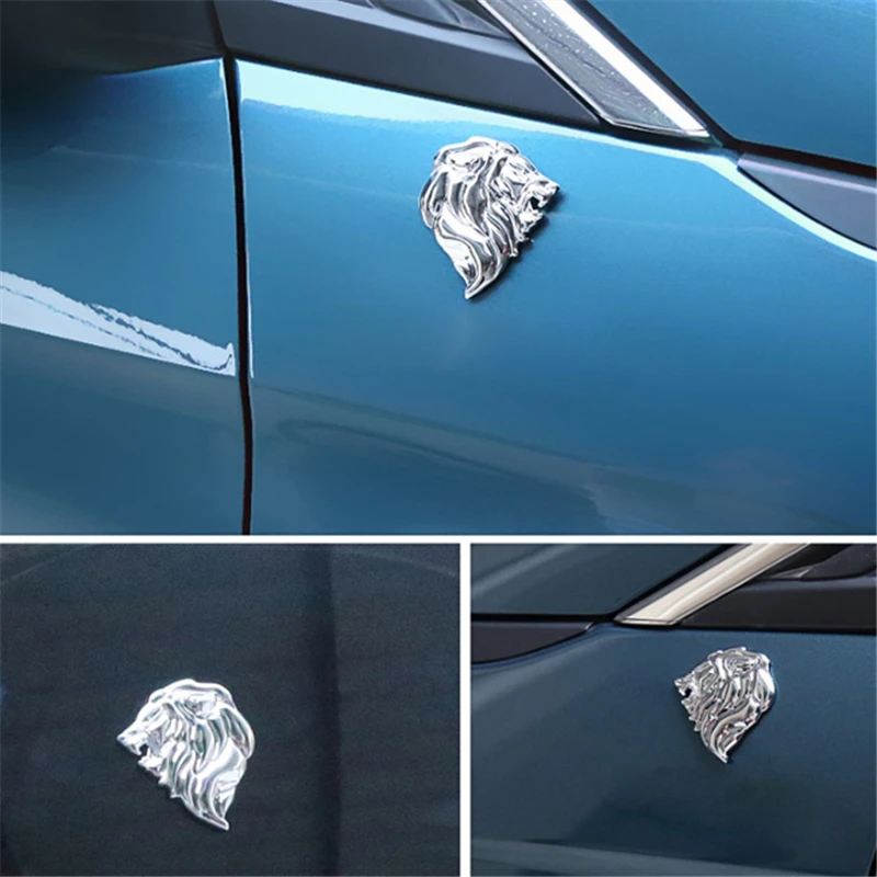 3D Животные Лев горячие металлические наклейки для автомобиля Стайлинг