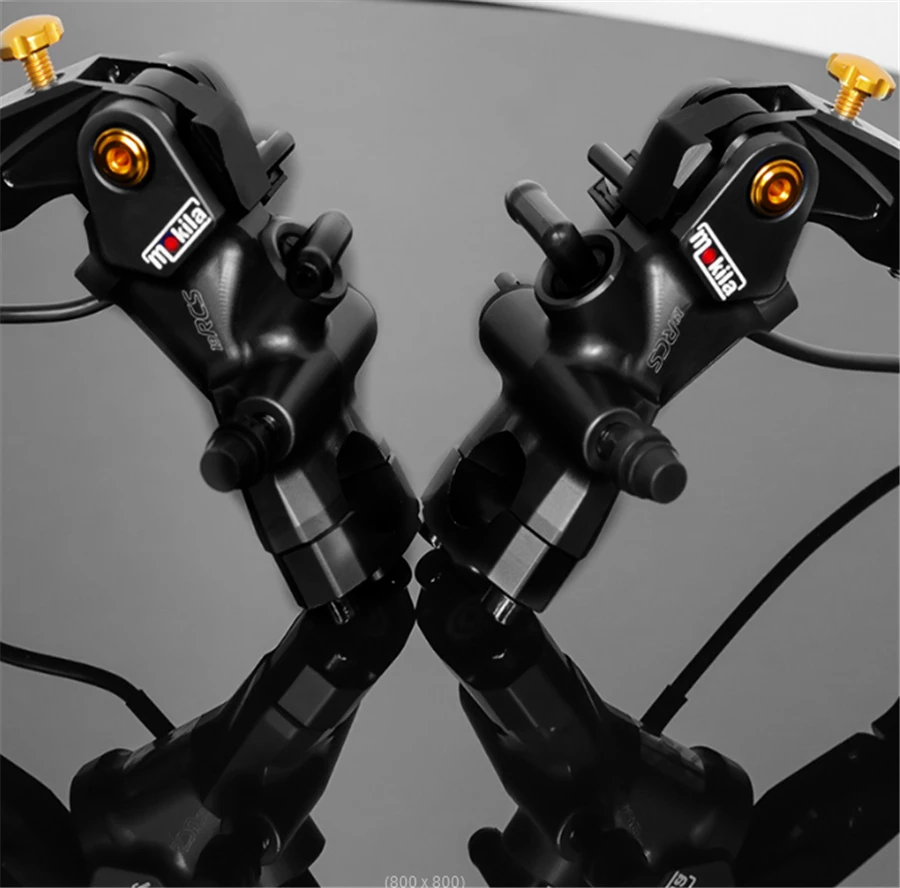 

1 Pair For Honda Yamaha Kawasaki Suzuki 16 RCS Motorcycle CNC Brake Pump Clutch cable Lever Radial Main cylinder Pump Tank