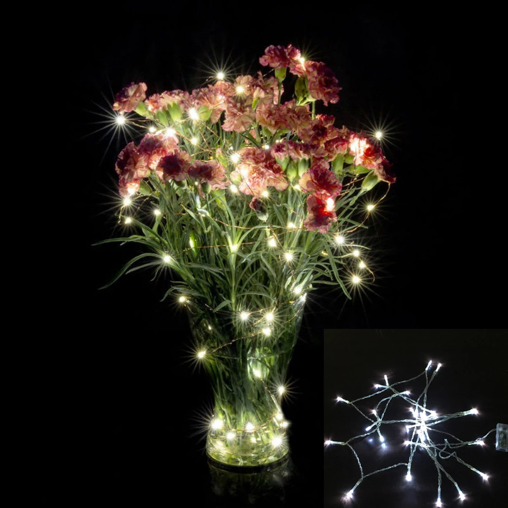 Рождественская гирлянда светодиодсветильник лампа с аккумулятором 3 м 30