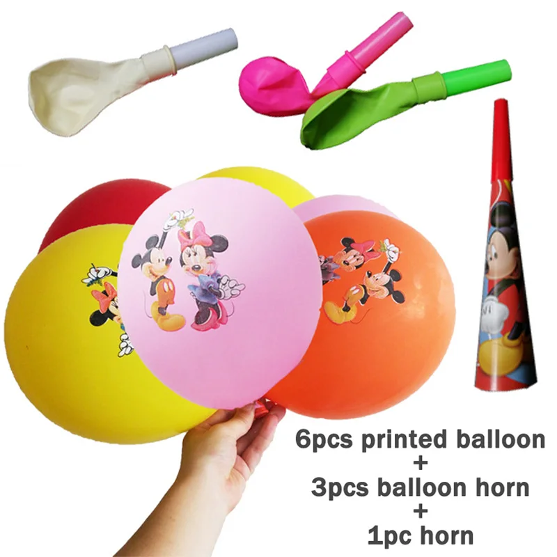 10Party Gift 6 шт./компл. Микки Мышь тема Бумага ведро для попкорна мультяшную тему вечерние украшения для фон с флагами точками для День рождения расходные материалы - Цвет: 10Party Gift