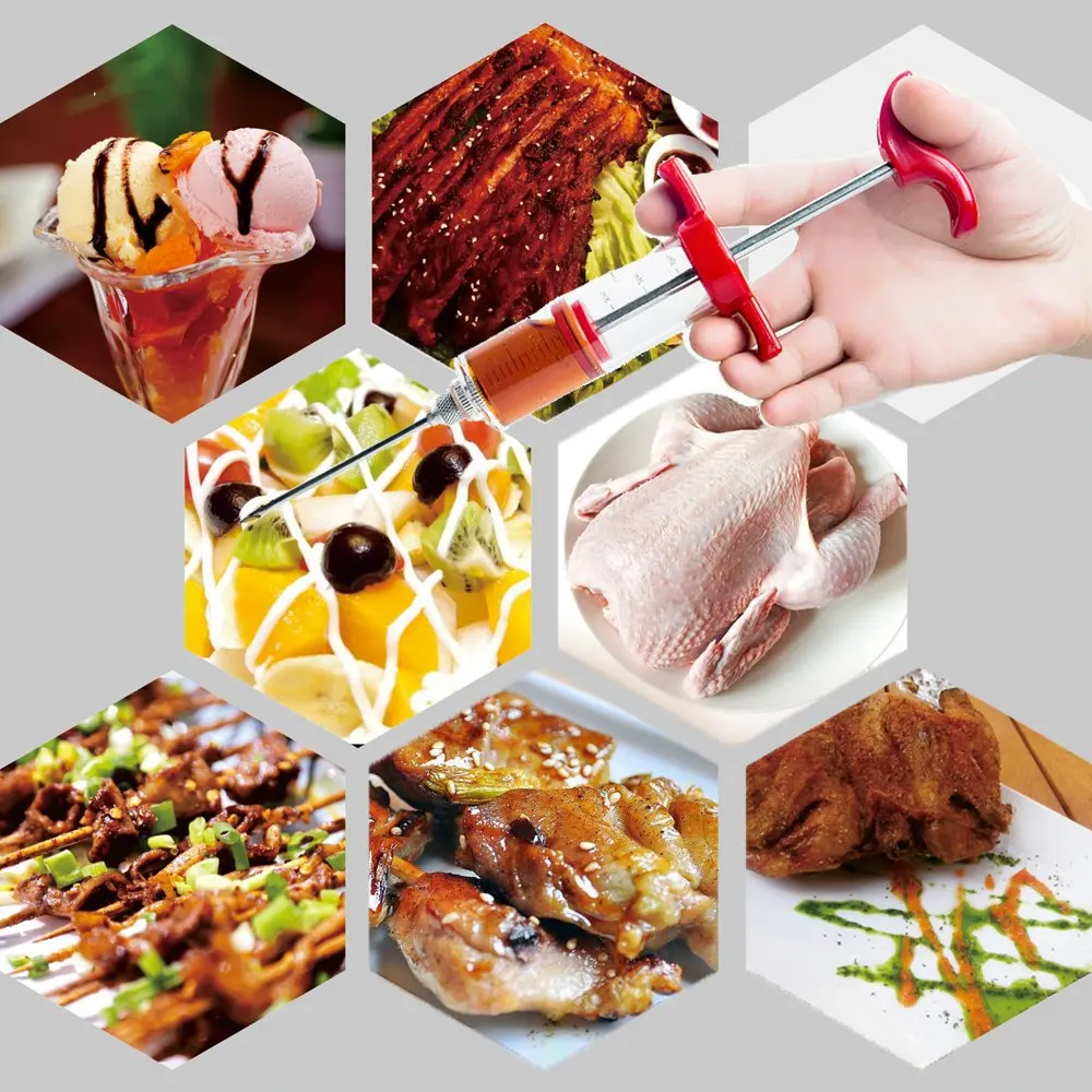 

Flavor needle Turkey pork bbq steak meat sauces syringes marinades kitchen accessories Spices cooking tools kitchen gadgets beef