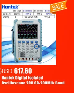 Hantek DSO5000P серия Цифровой осциллограф 70-200 МГц 2 канала 1GSa/s 7 ''TFT lcd цветной дисплей длина записи 40K