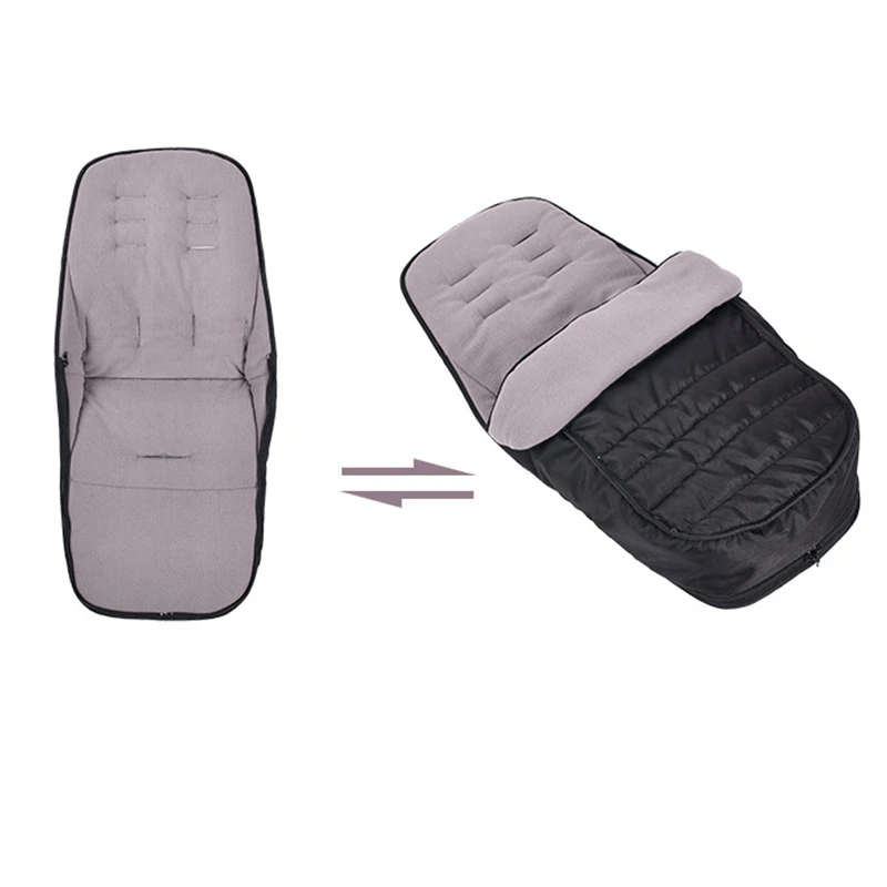 

Baby Stroller Sleeping Bag Pram Warm Footmuff Cotton Envelope Sleepsacks for Universal Stroller Accessories - Black