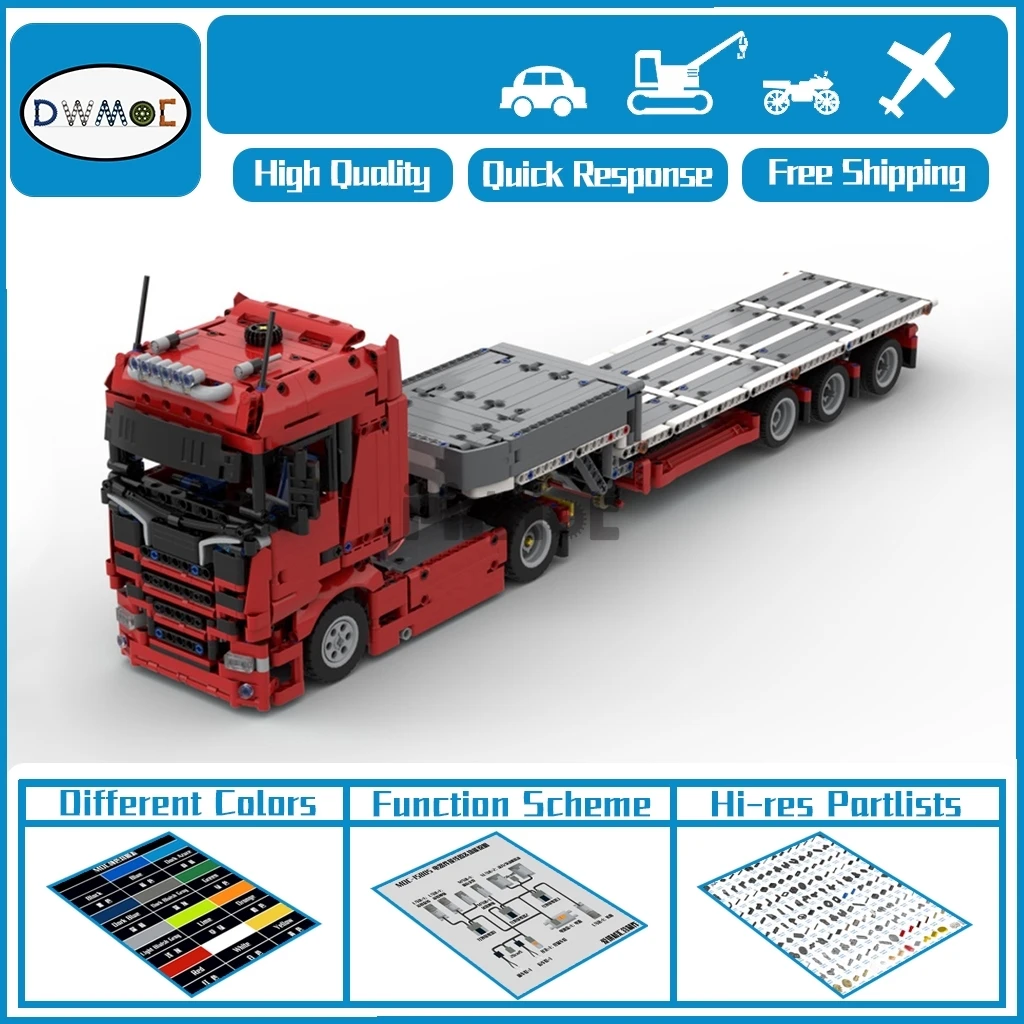 

Moc-55263 Scania грузовик с регулируемой тележкой мальчик подарок Сращивание строительных блоков технология сборки