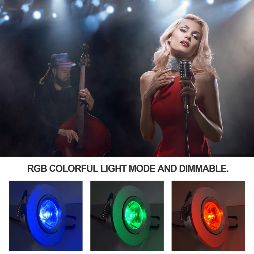 

LED Ceiling Light Dimmable Colorful RGB Spotlight Ceiling Downlight