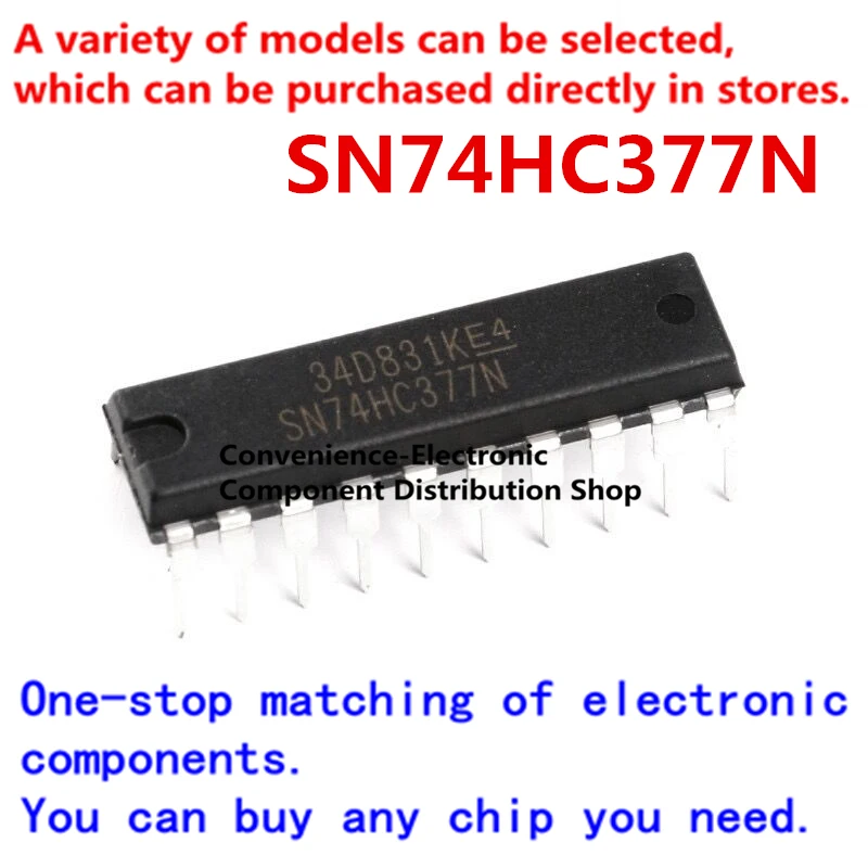 

10PCS/PACK Eight class d flip-flops with SN74HC377N clock enable input DIP-20