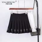 Японский Стиль женские Юбки JK плиссированные мини-юбки со складками для костюмированной вечеринки мини широкие юбки Харадзюку Весна колледж короткие юбки для женщин