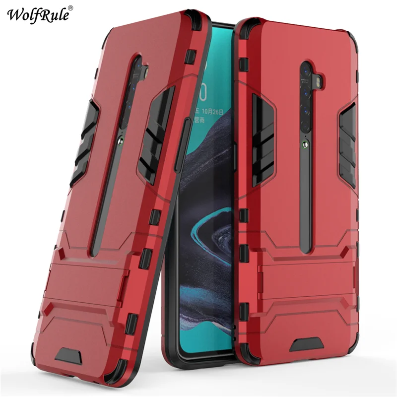 anti knock case for oppo reno2 cover soft rubber plastic case for oppo reno2 phone case holder stand funda reno2 6 5 free global shipping