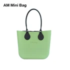 Сумка AMbag Obag O, стильная Водонепроницаемая мини-сумка EVA с застежкой-молнией, холщовая внутренняя подкладка, красочные длинные ручки из искусственной кожи, женская сумочка сделай сам