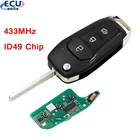 Складной дистанционный ключ 3B 434 МГц для Ford Focus Escort New Mondeo 2014-2017 49 Chip
