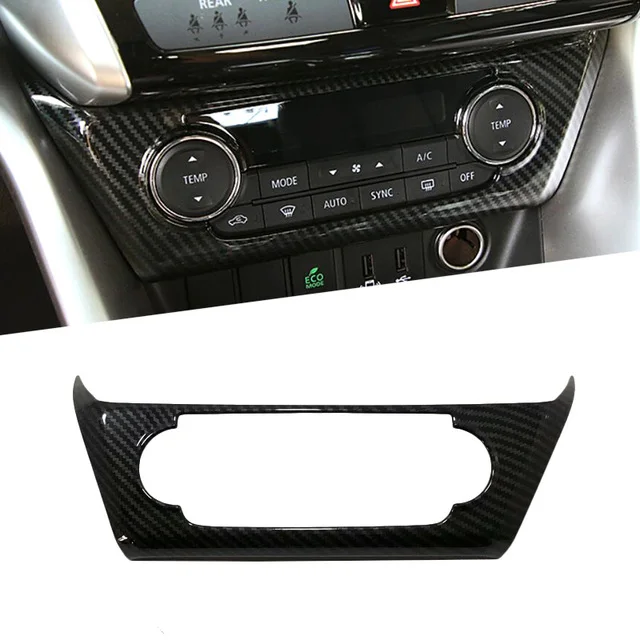 

Для Mitsubishi Eclipse Cross 2017 2018 2019 ABS карбоновый переключатель регулировки кондиционера автомобиля панель Крышка отделка аксессуар для стайлинга