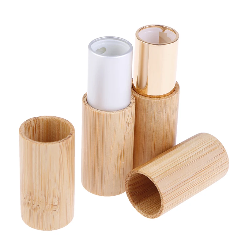 

1PC DIY Bamboo Lipstick Tube Top Grade Lip Balm Sub Package DIY Empty High-end Bamboo Lipstick Container