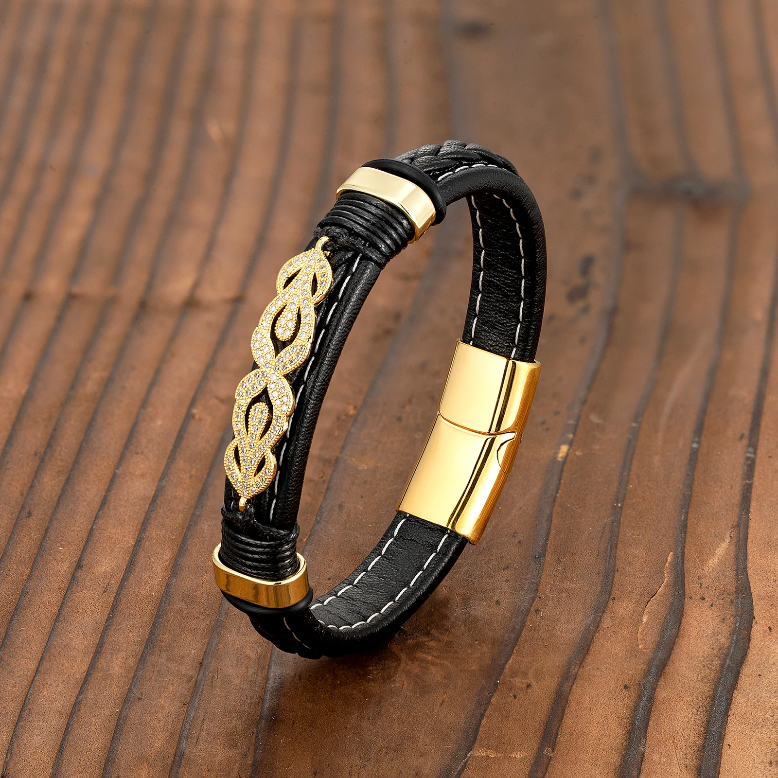 Новинка 2021 нишевой дизайн нейтральный Медный позолоченный браслет из