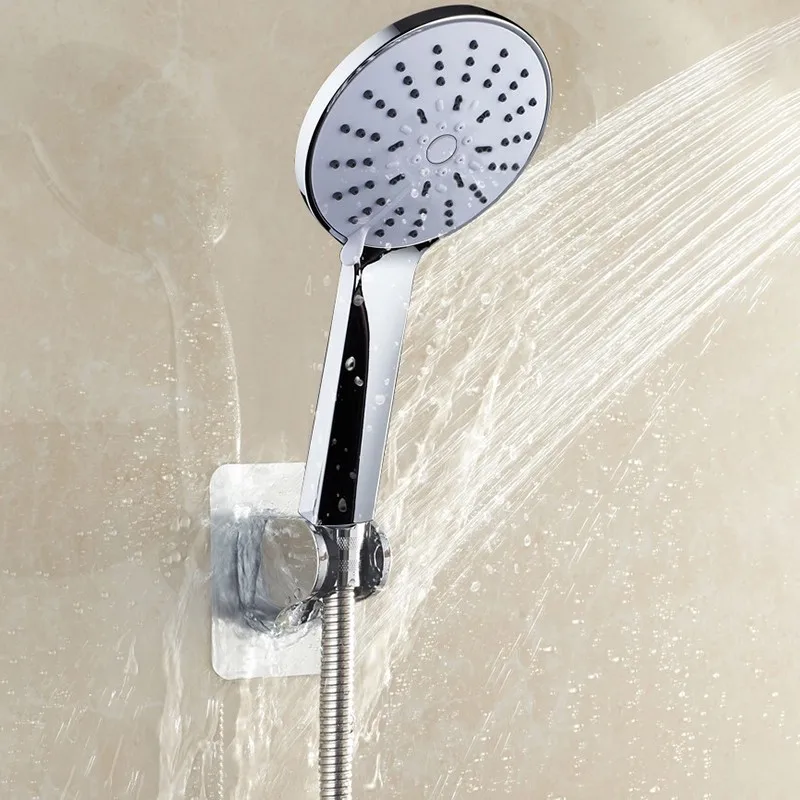 

Punch-free Shower Holder Seamless Sticker Shower Bracket Fully Adjustable Wall Mount Suction Bracket Holder Bathroom Accessory