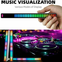 rgb led voice activated pickup rhythm light colorful sound control ambient car desktop home audio styling led atmosphere light