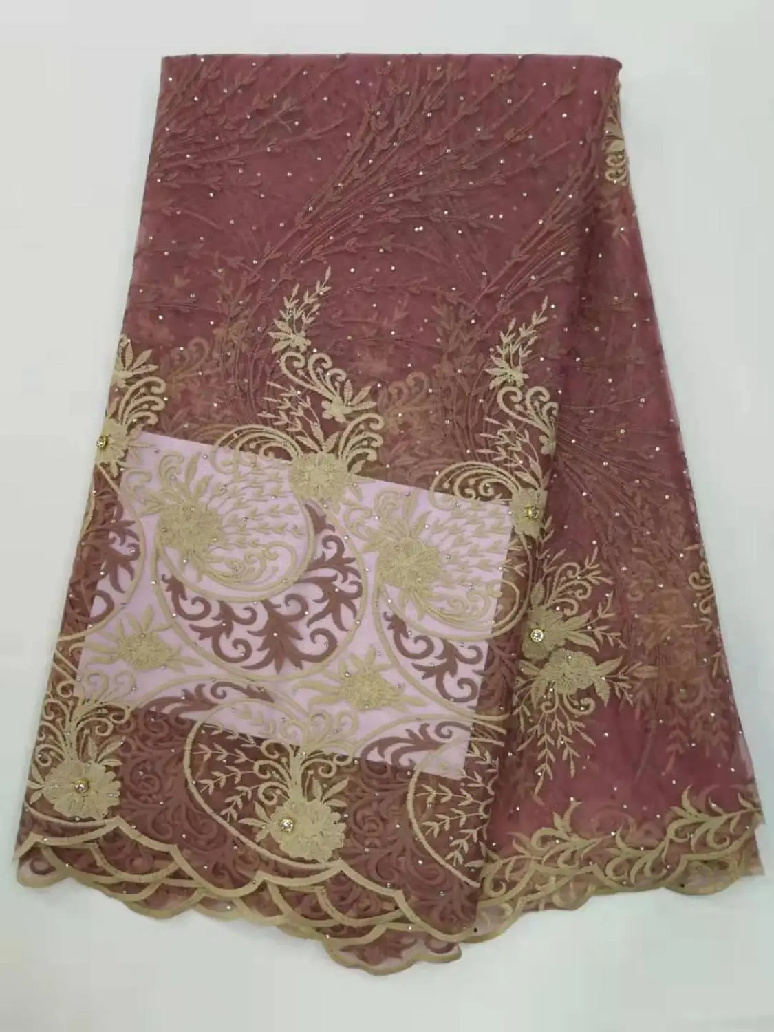 Африканская кружевная ткань с блестками нигерийская 2019 высокое качество