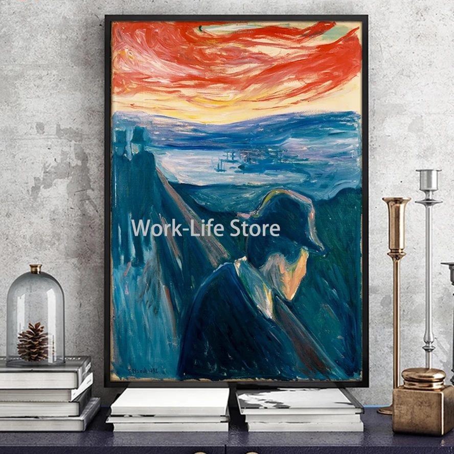 Despair 1892 Edvard Munc экспрессионизм Классическая художественная репродукция печать на