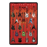 guitar hell the axes of evil 24x36 metal tin sign metal posters sign home decoration fashion home decoration wall art home